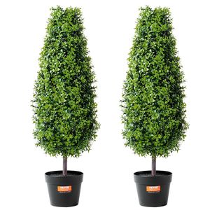 DB Wholesale 2 Pack 3 'Artificielle Banyan Tree Topiary UV Decor Faux Plante pour Intérieur/Extérieur Plastique Soie Matériel pour Graduatio - Product Image 1
