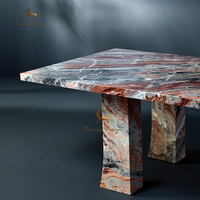Table à manger de luxe, style antique unique, design moderne, rectangulaire, quatre saisons, 8 places, table à manger en marbre français