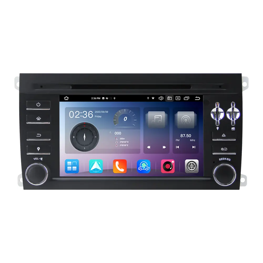 7''7862 Android13.0 4G + 64G autoradio lecteur DVD GPS système multimédia pour Porsche Cayenne 2003-2010 avec 4G DSP CarPlay/Auto