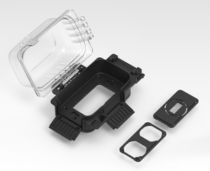 Cubierta de plástico resistente a la intemperie de 1 banda Montaje vertical Uso con receptáculo GFCI Mercado de América y Canadá - Product Image 1