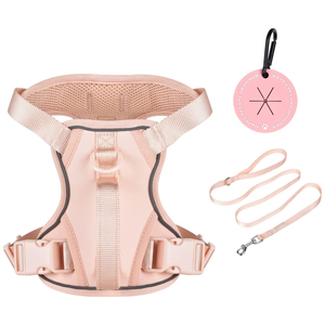 Ensemble harnais personnalisé imprimé ODM pour chien Design tendance cuir PU nylon plastique dégagement rapide extérieur réglable pour animaux de compagnie - Product Image 1