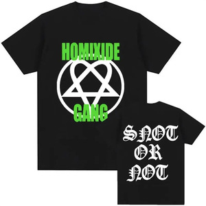 <span class=keywords><strong>Camiseta</strong></span> con estampado gráfico <span class=keywords><strong>de</strong></span> letras góticas Homicide, <span class=keywords><strong>camiseta</strong></span> <span class=keywords><strong>de</strong></span> manga corta estilo heavy metal streetwear y estampado trasero oversize casual - Product Image 4
