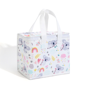 กระเป๋าเก็บความร้อนแบบพับได้สำหรับส่งอาหาร ผลิตตามสั่งจากโรงงาน วัสดุอ็อกซ์ฟอร์ด PP ทอเคลือบอลูมิเนียม โฟม EPE กันน้ำ พร้อมซิปและเวลโคร - Product Image 3