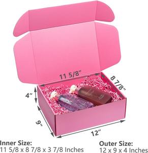 Caja de Envío Plegable para Correo Aéreo, Diseño Nuevo, Venta al por Mayor, Impresión de Logotipo Personalizado, Embalaje Corrugado con Opciones de Color Personalizadas - Product Image 4