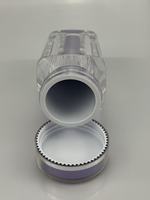 Bouteille de soins de santé en acrylique double couche sans BPA, conteneur épaissi pour capsules de compléments alimentaires, couleur et logo personnalisés