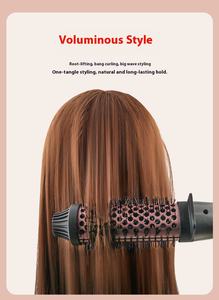 Dual Voltage Adjusta ble Temperature Thermal Brush Doppel-PTC-Heizsystem Brown Ceramic <span class=keywords><strong>Hair</strong></span> Curler Comb - Product Image 3