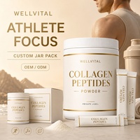 Collagène en poudre pour athlètes, marque privée, nourri à l'herbe, emballage personnalisé, OEM ODM