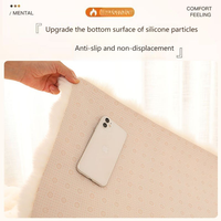Tapis de sol circulaire style minimaliste, tapis moelleux pour chambre à coucher, couverture de chevet, tapis et ensembles de tapis