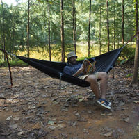 Tente hamac 2 personnes avec moustiquaire, imperméable, en tissu parachute Oxford, pour camping et randonnée en extérieur - Vente en gros