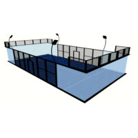 Terrain de padel extérieur à protection UV, longue durée de vie, hautement résistant aux intempéries, terrain de padel panoramique