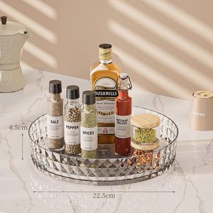 Kitchen Storage Spice Rack 360 Degree Rotating Double Tier Plastic Non-slip Durable Modern - Product Image 6