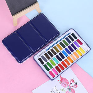 Caja de hojalata de gran oferta, pastel de acuarela, <span class=keywords><strong>cartel</strong></span> de acuarela, caja de pintura de Color - Product Image 4