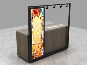 กลางแจ้งมือถือติ่มซำรถเข็น/กลางแจ้งอาหารตู้รถเข็นที่มีหลังคา - Product Image 2