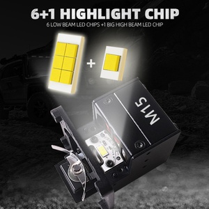 ไฟหน้าโปรเจคเตอร์ LED สำหรับรถยนต์ Sanvi Auto Lights รุ่นใหม่ M15 ขนาด 1.5 นิ้ว แสงสูง-ต่ำ 5500k 41w พร้อมชิป LED คู่ - Product Image 4