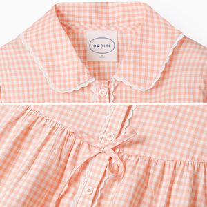 ชุด F021ชุดนอนแขนยาวระบายอากาศได้ดีสไตล์เกาหลี25SS - Product Image 5