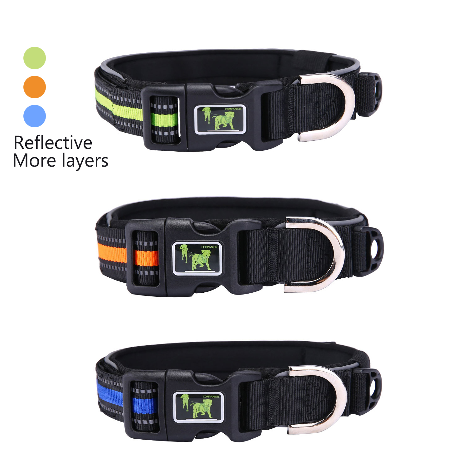 Customizable Airtag Pet Collar Fashion Reflective Multilayer Gps Tracker