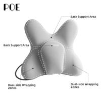 Coussin de soutien lombaire ergonomique en mousse à mémoire de forme double couche, marque privée, pour siège de voiture, soutien ferme, logo personnalisé pour hôtel, OEM ODM