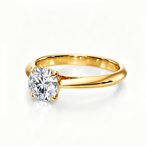 Bague de fiançailles sur mesure SGARIT Jewelry en or 14 carats avec diamant de laboratoire VVS D 3EX 1ct 2ct 3ct, coupe ronde, certificat IGI, pour femme - Product Image 1