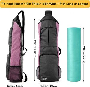 Bolsa de Lona para Esterilla de Yoga con Estampado, Bolsillo y Cremallera - Product Image 3