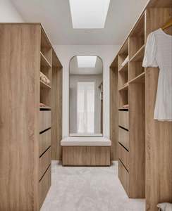 Modern Solid Wood Eco-Friendly Clothes Closet <b>Wardrobe</b> with Dressing Table and Mirror Cupboards for Bedroom - Product Image 3