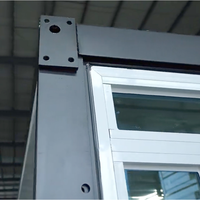 Structure en acier, maison préfabriquée moderne et écologique, conteneur pliable avec porte double vitrage, application pour bâtiment de bureaux