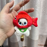 Peluches peluche mignon doux animal en peluche jouets chaton chat peluche jouet porte-clés Kawaii chat chanceux Taiyaki poisson Cosplay peluche