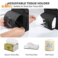 SUNNUO – poubelle de voiture pliable, sac poubelle de voiture avec poches de rangement amovibles étanches