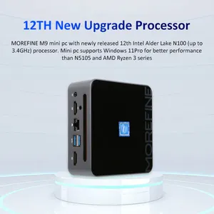 MOREFINE M9 Mini Host 12th Gen Alderlake N100 3.7Ghz DDR4 M.2 2280NVME Wifi6 4K Output Computer Desktop Mini PC Game