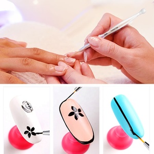 Fuumuui-Juego de pinceles para manicura, Set de 5 pinceles para pulir <span class=keywords><strong>uñas</strong></span> con mango acrílico transparente mate personalizado, delineador fino para pintura artística, <span class=keywords><strong>2021</strong></span> - Product Image 5