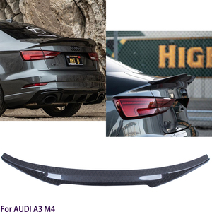 สปอยเลอร์หลังทรง M4 สำหรับ A3 S3 RS3 8V วัสดุคาร์บอนไฟเบอร์ลายรังผึ้งแท้ ปี 2013-2020 - Product Image 2