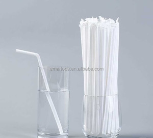 Cannucce Atops 6mm * 210mm monouso ecologiche in plastica pieghevole per bevande da festa, confezionate singolarmente - Product Image 1