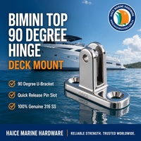 Acier inoxydable 316 Marine Bimini Top Charnière de pont à 90 degrés avec trou traversant Navire Yacht Bateau Matériel Accessoires Montage Montage