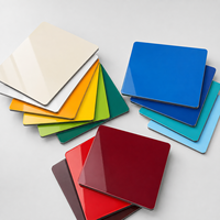 Panneau composite en aluminium brillant 4 mm, taille personnalisée, revêtement PE, vert sauge, panneau ACM pour revêtement mural intérieur