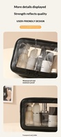 Ensemble de trousses de toilette transparentes en PVC imperméable, trousse de maquillage, trousse de rangement de voyage