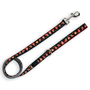 طقم لجام الكلب من الفلفل الحار اللطيف قابل للتعديل مع صلصات ساخنة لجام الحيوانات الأليفة مع المقود والياقة والبندانا والربطة وحامل أكياس البراز - Product Image 4