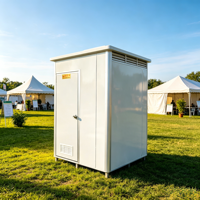 Toilettes portables de luxe en panneaux sandwich, toilettes préfabriquées mobiles avec lavabo pour chantier, événement extérieur, camping