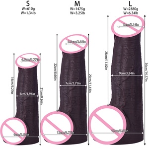Dildo Realistico Extra-Large in Silicone, 14.1 Pollici, Giocattolo Sessuale Femminile, Accessorio SM con Testicoli, Vendita all'Ingrosso - Product Image 3