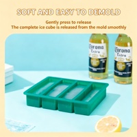 Bacs à glace empilables en silicone sans BPA, super cubes à démoulage facile, contenants de stockage alimentaire avec couvercles pour la préparation des repas