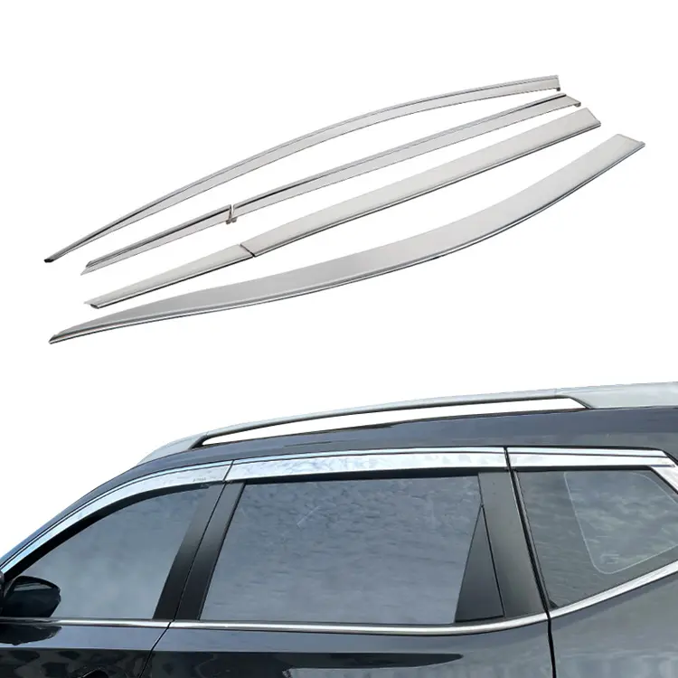 Ex factory price acrylic plated silver rain-shield window sun visor for Nissan X-Trail 2014-2021 car accessories