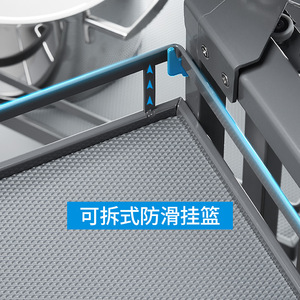 Panier coulissant en forme de L Unihopper 900 mm en fer chromé avec technologie nano, durable, pour rangement de cuisine - Product Image 4