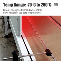 Bande transporteuse en maille ouverte PTFE pour équipement de traitement du verre, bande en maille de téflon haute température, résistante à l'usure, sur mesure