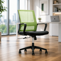 Chaise de bureau ergonomique en maille respirante vert citron, réglable en hauteur avec vérin à gaz, pour conférence, directement du fabricant
