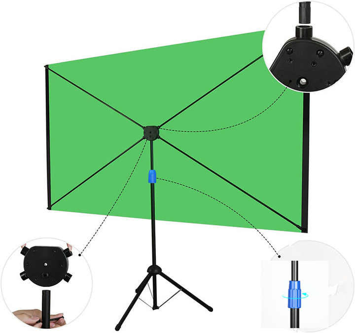 Green Screen Portatile Pieghevole - Sfondo Chroma Key 142cm Per Streaming, Video E Foto | Pieghevole | Con Custodia - Foto 11