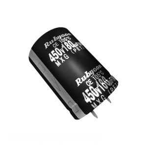 Condensateur 1200 uF CAP ALUM 1200UF 20% 100V SNAP TH à montage traversant 100MXG1200MEFCSN25X25 - Distributeur agréé - Product Image 1