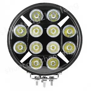 Süper parlak yüksek güç 132W araba LED spot sürüş işık 9 inç Offroad yuvarlak LED çalışma ışığı 12v 24v