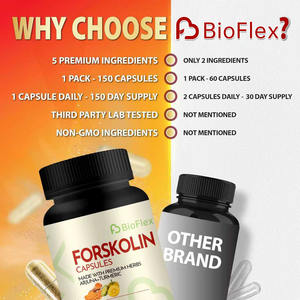 BioFlex Factory Custom 5 en 1 Capsules amincissantes à base de plantes <span class=keywords><strong>Forskolin</strong></span> avec Garcinia Cambogia et thé vert pour la gestion du poids - Product Image 5