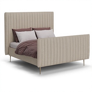 Solution de <span class=keywords><strong>chambre</strong></span> intégrée : Lit rembourré personnalisable avec matelas/surmatelas assortis, tables de chevet, bancs de rangement et canapés - Product Image 1