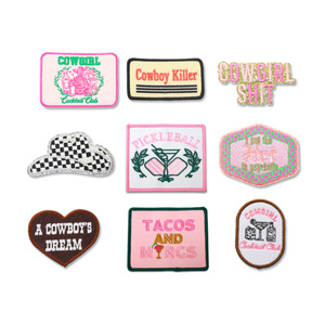 Parches de verano bien diseñados letras bordadas personalizables lago hierro en parches al por mayor para sombreros - Product Image 5