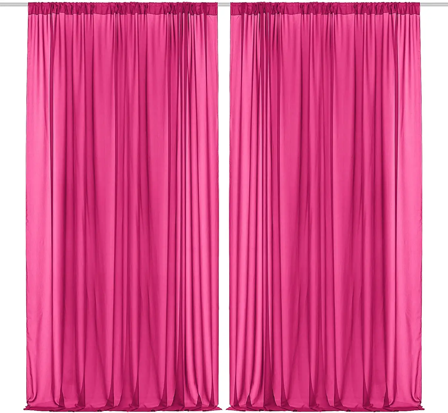 2pcs 5x10feet Chiffon Photography Backdrop Drapes Sheer Curtains Panels with Rod Pockets for Wedding Baby Shower Birthday Party
