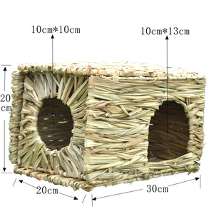 Nouvelle Cage Pliable en Paille pour Lapins, Grande Cage Spacieuse, Maison de Rangement, Nid en Paille Tressée, Maison pour Lapins, Nid pour Hamsters et Lapins - Product Image 6